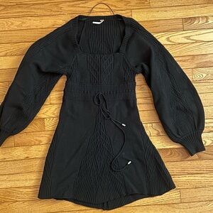 Free People Black Long Sleeve Dress